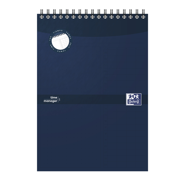 notebook, spiral-bound, blue, Oxford, time manager
