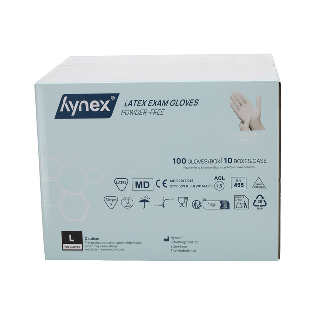 latex handschoenen, poedervrij, wegwerpbaar, doos, handschoenen