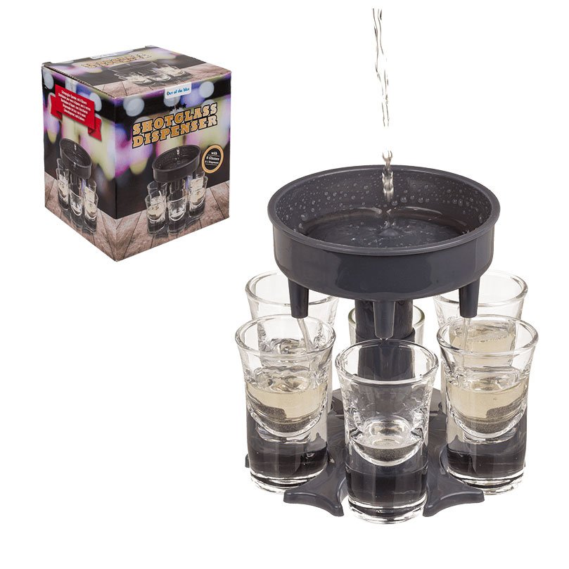 Shotglas dispenser - Shotfontein - Met 6 shotglazen Shotglas dispenser - Shotfontein - Met 6 shotglazen
