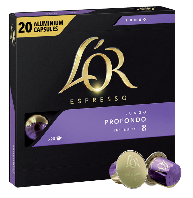 Koffiecups L'Or espresso Lungo Profondo 20 stuks Koffiecups L'Or espresso Lungo Profondo 20 stuks