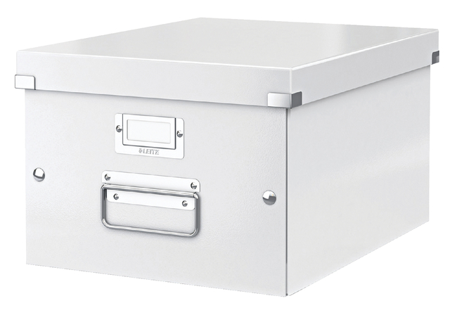 Opbergdoos Leitz Click & Store WOW middel gerecycled karton 281x200x370mm wit Opbergdoos Leitz Click & Store WOW middel gerecycled karton 281x200x370mm wit