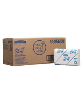 Kimberly Clark Scott Handdoekpapier Slimfold 1lg Wit 16x110