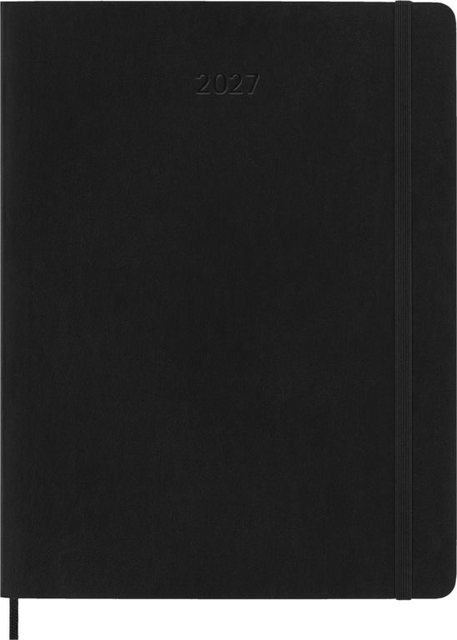 notebook, 2027, black, elastic, journal