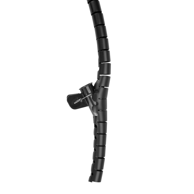 geïntegreerde kabel, flexibele buis, klembevestiging, zwart, kabelhouder