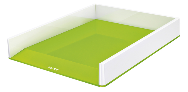 Brievenbak Leitz WOW A4 wit/groen Brievenbak Leitz WOW A4 wit/groen