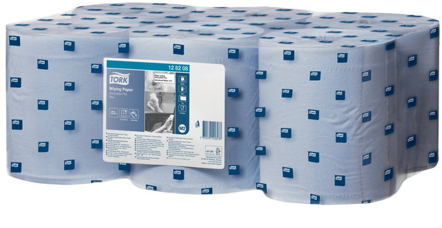 Poetspapier Tork M2 Advanced 1-laags 320m blauw 128208