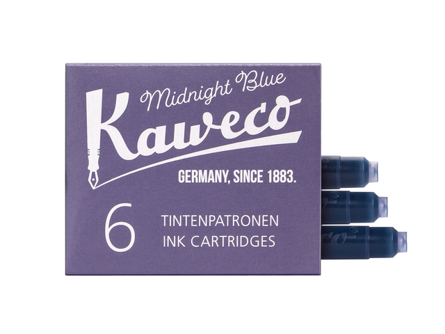 Inktpatroon Kaweco blauwzwart doosje à 6 stuks Inktpatroon Kaweco blauwzwart doosje à 6 stuks