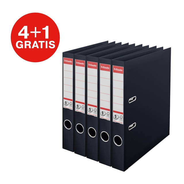 Ordner Esselte Vivida No.1 multipack 50mm A4 5 stuks zwart