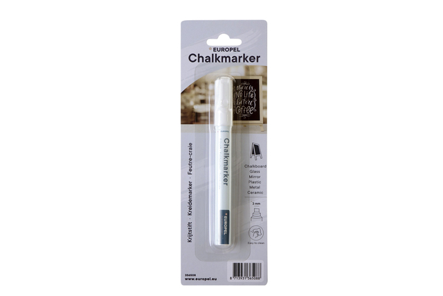 chalkmarker, wit, vat, marker, verpakt