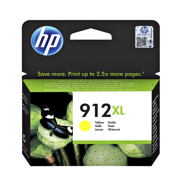 Inktcartridge HP 3YL83AE 912XL geel Inktcartridge HP 3YL83AE 912XL geel