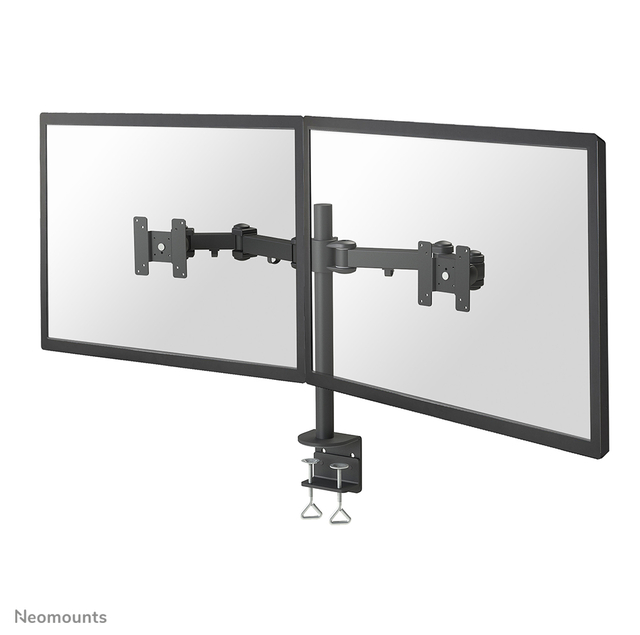 Monitorarm Neomounts D960D 2x10-27" met klem zwart Monitorarm Neomounts D960D 2x10-27" met klem zwart