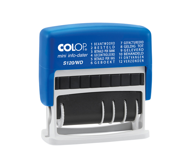 Woord-datumstempel Colop Printer Mini S 120/WD 12 teksten Woord-datumstempel Colop Printer Mini S 120/WD 12 teksten