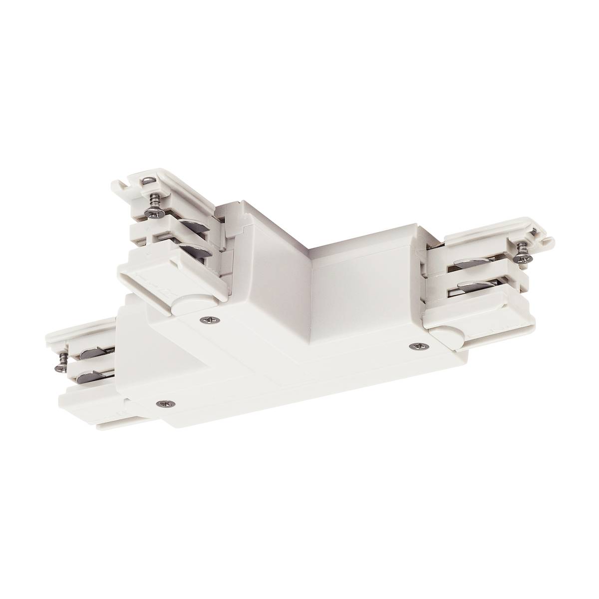 T-verbinder S-TRACK 3F-rail aarde L-versie wit
