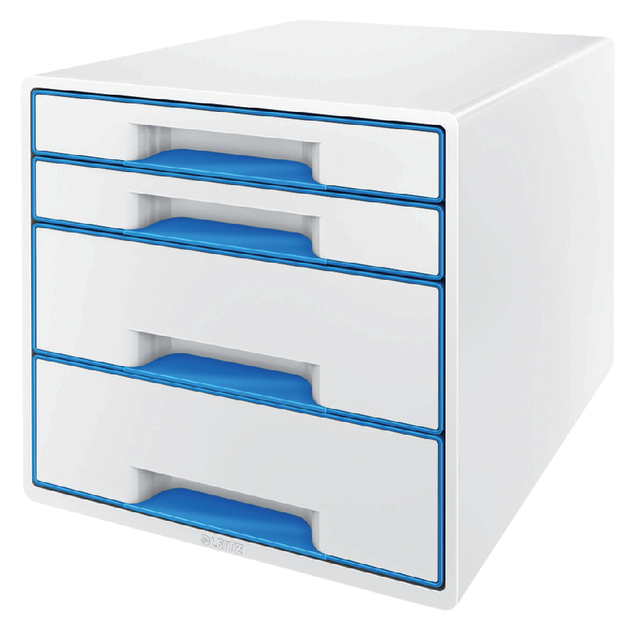 Ladenbox Leitz WOW 4 laden wit/blauw Ladenbox Leitz WOW 4 laden wit/blauw