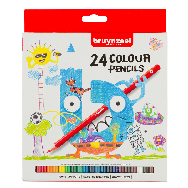 Kleurpotloden Bruynzeel Kids blister à 24 stuks assorti Kleurpotloden Bruynzeel Kids blister à 24 stuks assorti