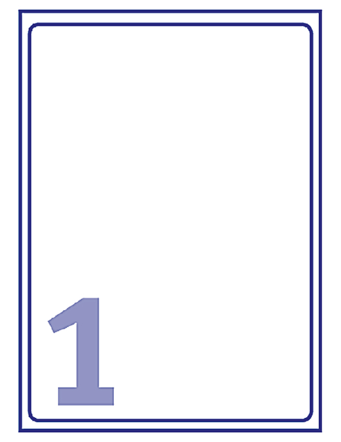 kaart, nummer 1, blauw, seriekaart, klassiek design
