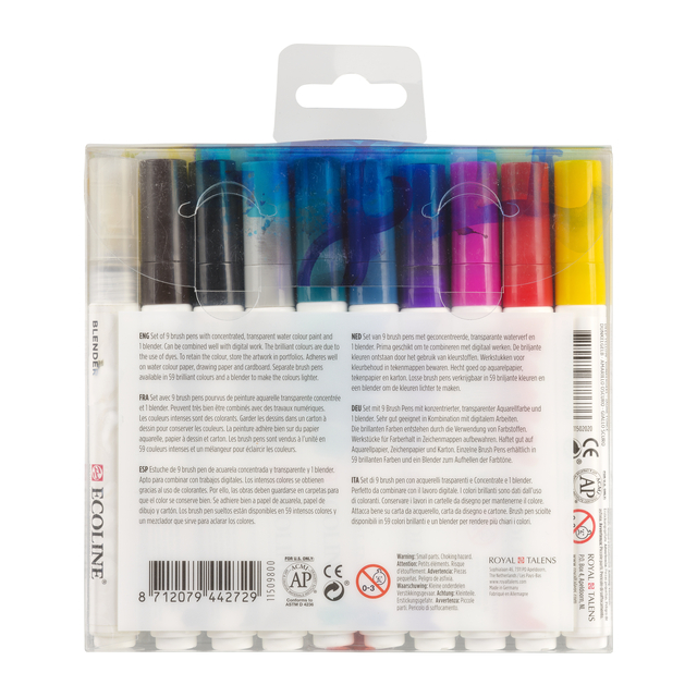 Brushpen Talens Ecoline set à 10 stuks handlettering