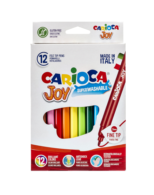 Viltstift Carioca Joy assorti set à 12 stuks Viltstift Carioca Joy assorti set à 12 stuks