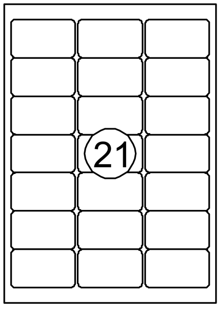 Etiket Quantore 63.5x38.1mm 2100 stuks Etiket Quantore 63.5x38.1mm 2100 stuks