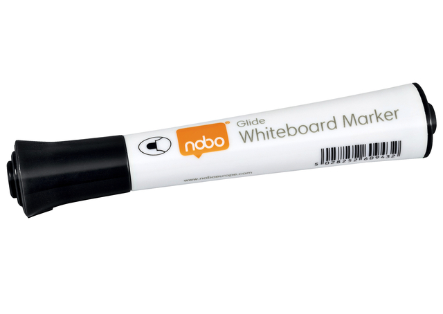 Whiteboardmarker Nobo Glide rond zwart 2mm Whiteboardmarker Nobo Glide rond zwart 2mm