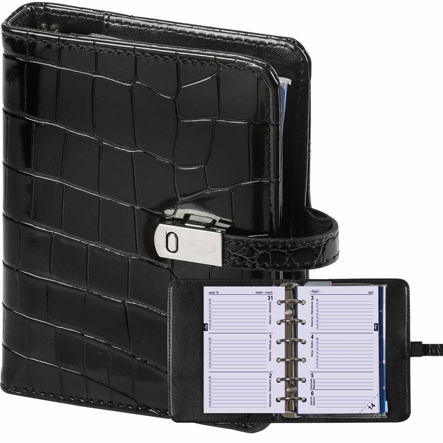 Organizer Kalpa Pocket incl agenda 2022-2023 7dagen/2pagina's croco zwart