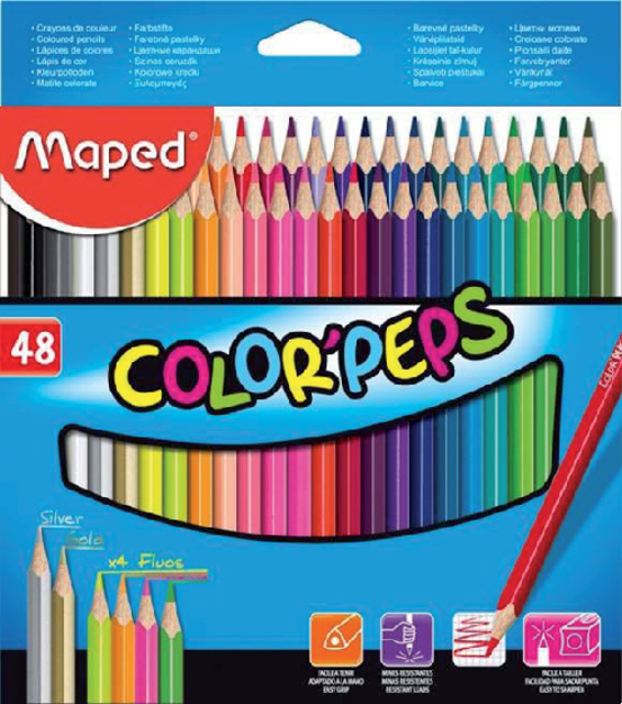 Kleurpotlood Maped Color'Peps Star set à 48 kleuren