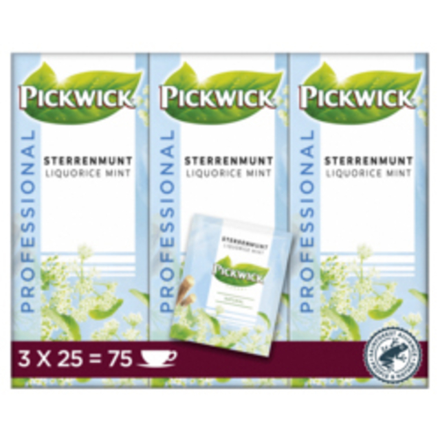 Thee Pickwick sterrenmunt 25x2gr met envelop Thee Pickwick sterrenmunt 25x2gr met envelop