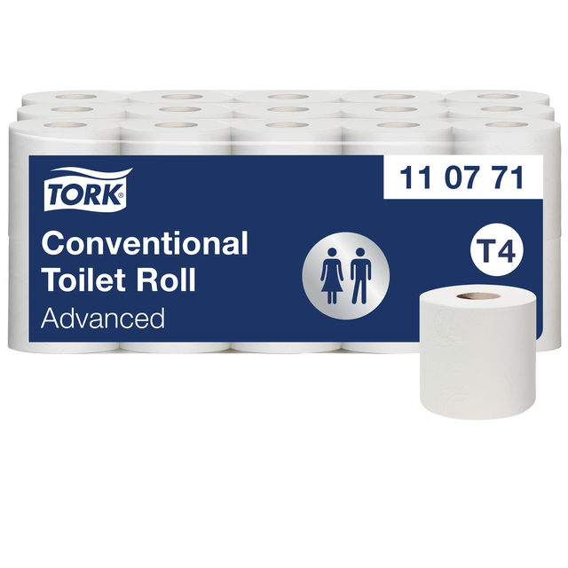Toiletpapier Tork T4 Advanced 2-laags 400 vel wit 110771 Toiletpapier Tork T4 Advanced 2-laags 400 vel wit 110771