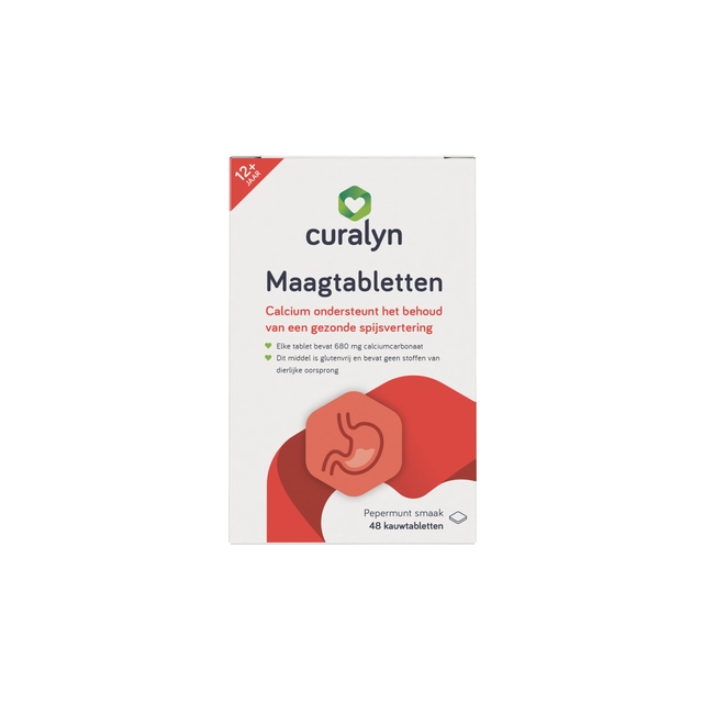 Maagtabletten, Calcium, permanentie maag, oranje verpakking, maagverpakking