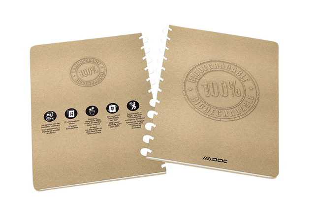 Schrift Adoc BIO A4 ruit 5x5mm 144 pagina's 90gr kraft Schrift Adoc BIO A4 ruit 5x5mm 144 pagina's 90gr kraft