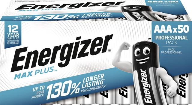 Batterij Energizer Max Plus 50xAAA alkaline Batterij Energizer Max Plus 50xAAA alkaline