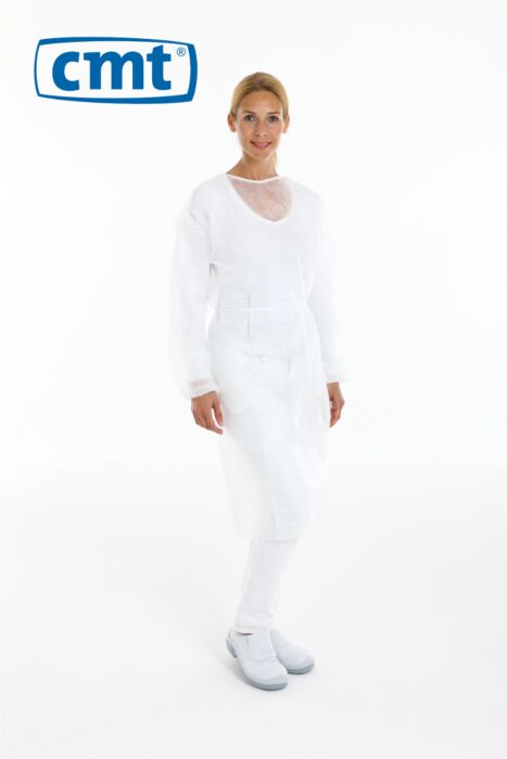 CMT Isolatieschort Latex vrij Regular Wit doos 100st CMT Isolatieschort Latex vrij Regular Wit doos 100st