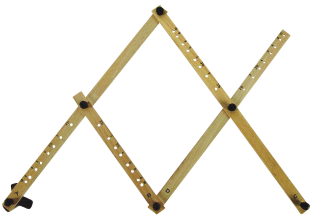 Pantograaf Rumold P4 hardhout lengte 34cm grijs gespoten Pantograaf Rumold P4 hardhout lengte 34cm grijs gespoten