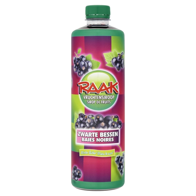 Siroop RAAK zwarte bessen 750ml Siroop RAAK zwarte bessen 750ml