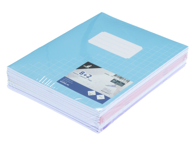 notebook, notitieblok, rooster/line grid, blauwe kaft, A4 schriftblok