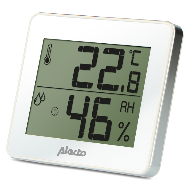 Thermometer hygrometer Alecto WS-55 wit - zilver Thermometer hygrometer Alecto WS-55 wit - zilver