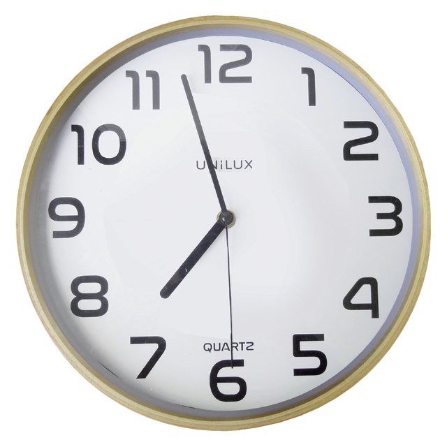 Wandklok Unilux Baltic hout wit Wandklok Unilux Baltic hout wit