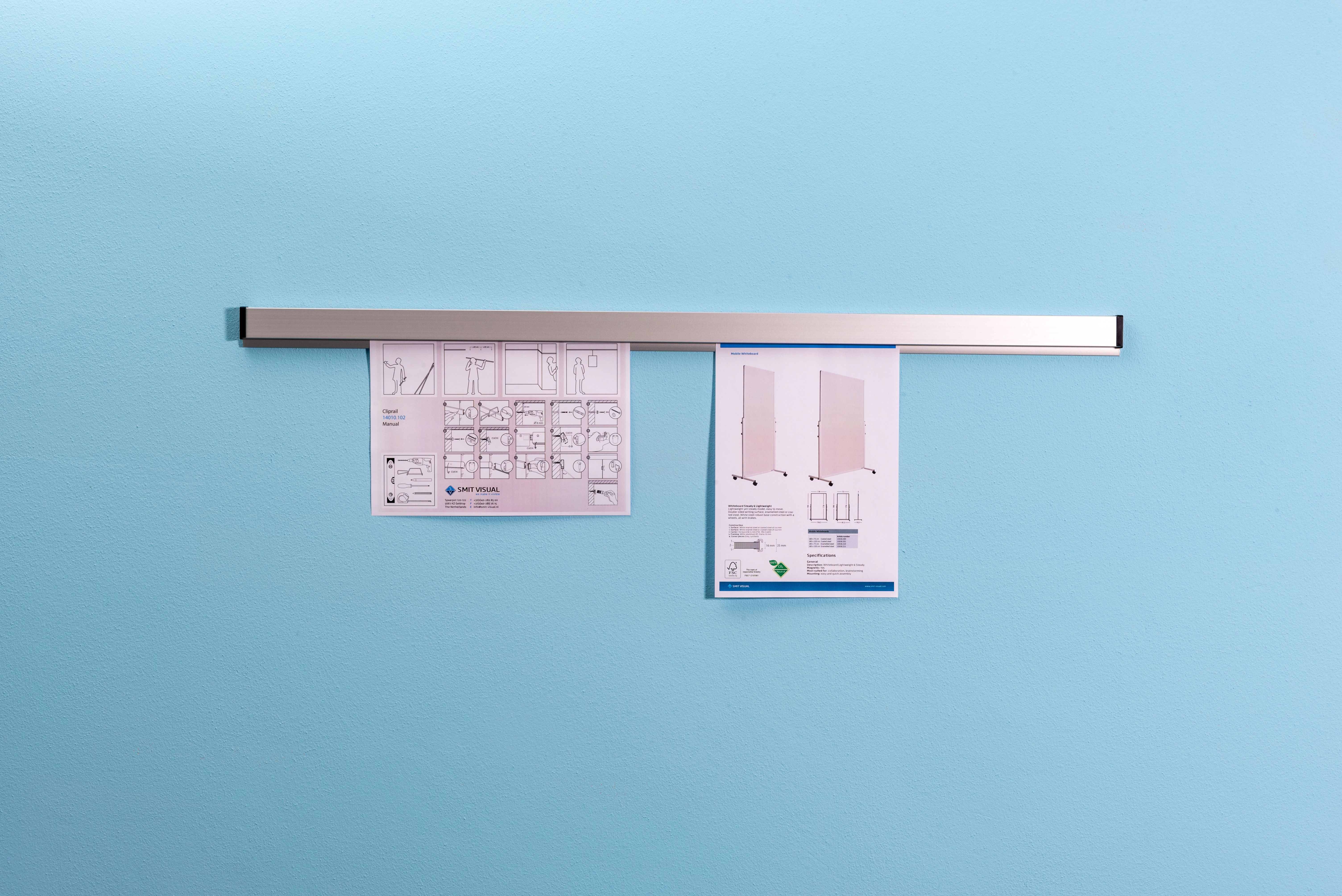 Paperrail aluminium grijs - 100 cm Paperrail aluminium grijs - 100 cm