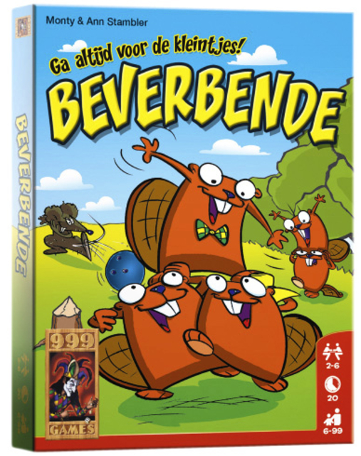 bordspel, dooskunst, oranje bever, kinderlijk spel, cartoonstijl