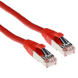 ACT Rode 25 meter LSZH SFTP CAT6A patchkabel snagless met RJ45 connectoren