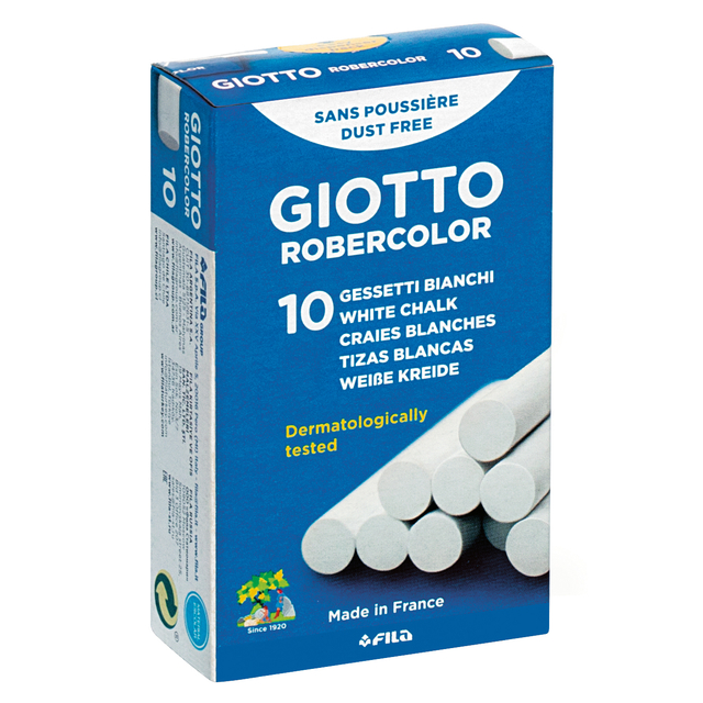 Schoolbordkrijt Giotto doos à 10 stuks wit Schoolbordkrijt Giotto doos à 10 stuks wit
