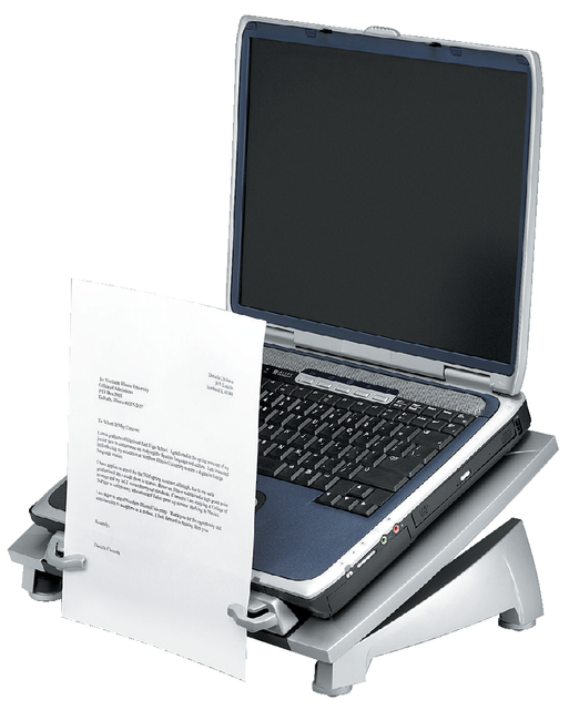 Laptopstandaard Fellowes Office Suites Plus zwart/grijs Laptopstandaard Fellowes Office Suites Plus zwart/grijs