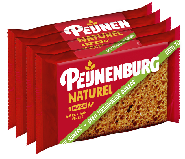 Koek Peijnenburg naturel zonder toegevoegde suiker 4-pack Koek Peijnenburg naturel zonder toegevoegde suiker 4-pack