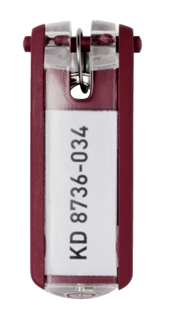 Sleutellabel Durable 1957 met ring rood Sleutellabel Durable 1957 met ring rood
