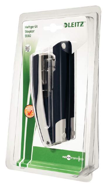 Bureaunietmachine Leitz NeXXt metalen 30 vel zwart blister Bureaunietmachine Leitz NeXXt metalen 30 vel zwart blister