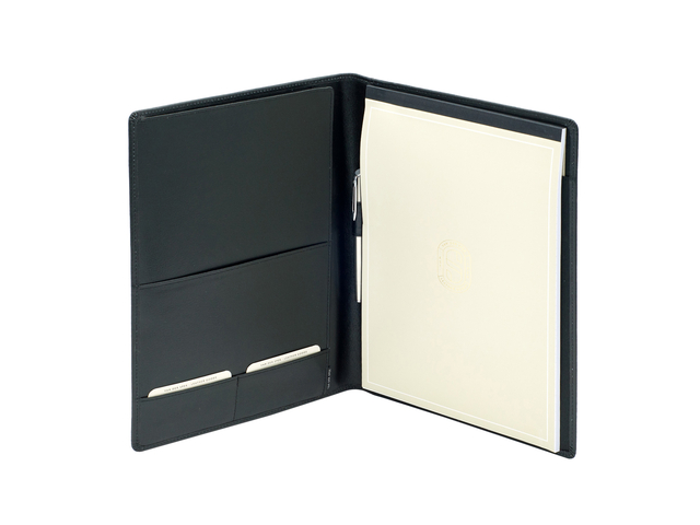 Schrijfmap van der Spek leer licht generfd zwart Schrijfmap van der Spek leer licht generfd zwart