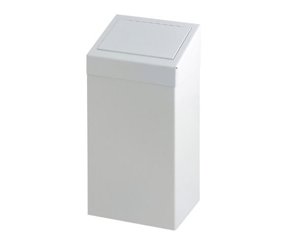 Vepabins Afvalbak Metaal met pushklep 50ltr Wit