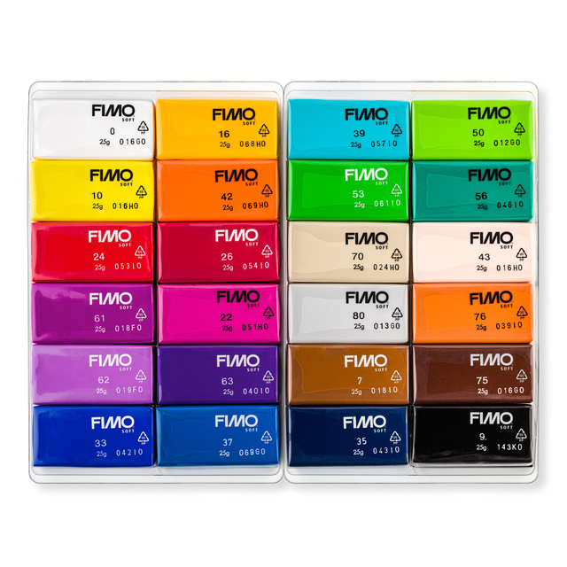 Boetseerklei Fimo soft set colour pack 24 kleuren