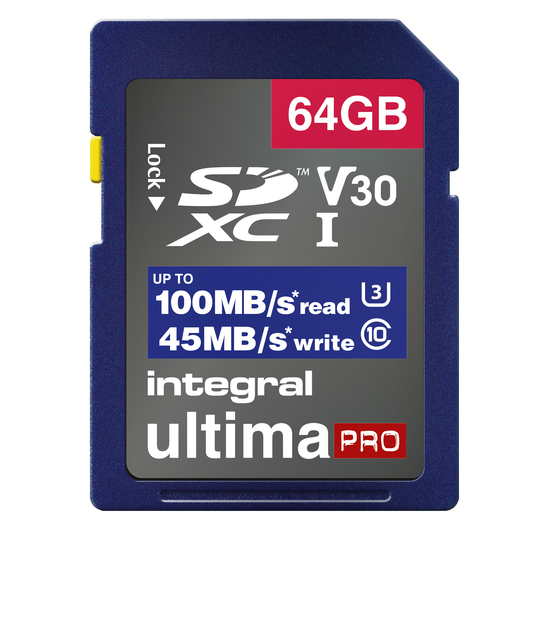 Geheugenkaart Integral SDHC-XC 64GB Geheugenkaart Integral SDHC-XC 64GB