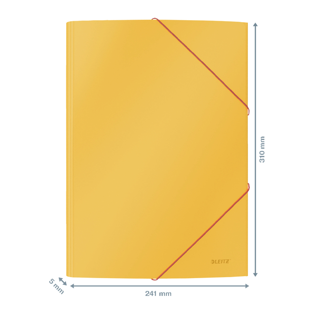 Elastomap Leitz Cosy A4 3-kleps geel
